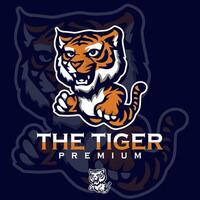 tigre logo animale mascotte cartoni animati illustrazioni vettore