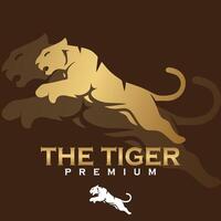 tigre logo animale mascotte cartoni animati illustrazioni vettore