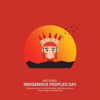 nazionale indigeno popoli giorno. nazionale indigeno popoli giorno creativo Annunci. giugno 21 vettore