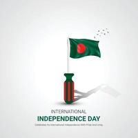 bangladesh indipendenza giorno. bangladesh indipendenza giorno creativo Annunci design marzo 26. , 3d illustrazione. vettore