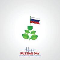 russo indipendenza giorno. russo indipendenza giorno creativo Annunci disegno, 12 giugno. sociale media manifesto, , 3d illustrazione. vettore