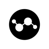 molecola icona . chimica illustrazione cartello. scientifico simbolo. chimico obbligazioni logo. vettore