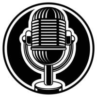 mic Podcast arte vettore