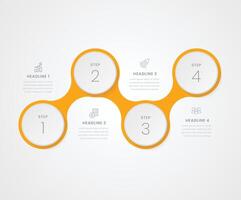 Infografica design modello. sequenza temporale concetto con 4 passi. può essere Usato per flusso di lavoro disposizione, diagramma, striscione, web design. gratuito illustrazione vettore