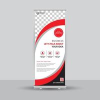 modello di progettazione banner roll up aziendale vettore