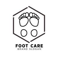 piede cura podiatri logo con semplice design premio qualità vettore