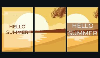 estate sfondo con palma. estate manifesto illustrazione. estate Visualizza manifesto. Ciao estate bandiera vettore