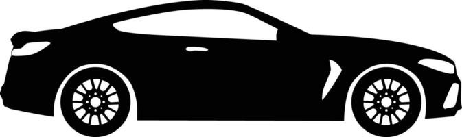 coupe berlina auto silhouette illustrazione vettore