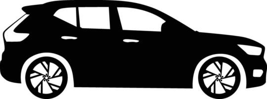 suv auto lato Visualizza silhouette illustrazione vettore
