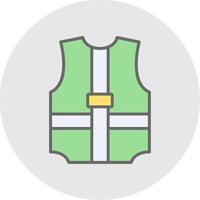 sicurezza giacca linea pieno leggero icona vettore