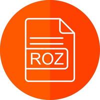 roz file formato linea rosso cerchio icona vettore