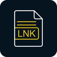 lnk file formato linea rosso cerchio icona vettore