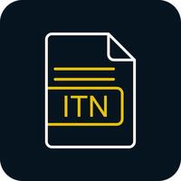 itn file formato linea rosso cerchio icona vettore