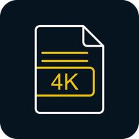 4k file formato linea rosso cerchio icona vettore