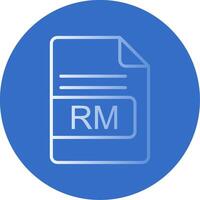 rm file formato piatto bolla icona vettore