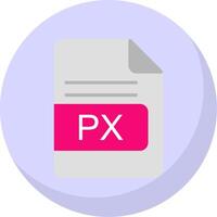 px file formato piatto bolla icona vettore