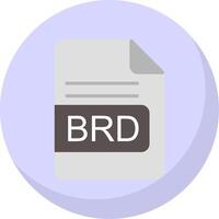 brd file formato piatto bolla icona vettore