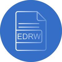 edrw file formato piatto bolla icona vettore