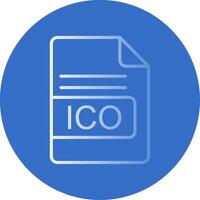 ico file formato piatto bolla icona vettore