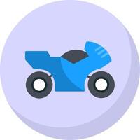 motociclo piatto bolla icona vettore