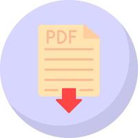 PDF piatto bolla icona vettore