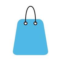 shopping bag mobile marketing e linea di e-commerce e icona dello stile di riempimento vettore