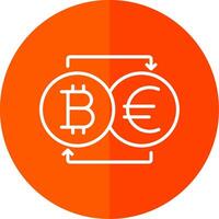 bitcoin changer linea giallo bianca icona vettore