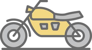 motociclette linea pieno leggero icona vettore