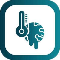 globale riscaldamento glifo pendenza angolo icona vettore
