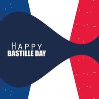 sfondo bandiera francia di felice giorno della bastiglia disegno vettoriale