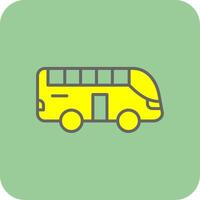 giro autobus pieno giallo icona vettore