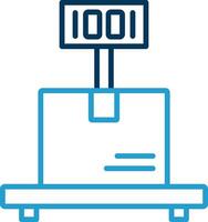 consegna ponderazione linea blu Due colore icona vettore