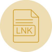 lnk file formato linea giallo cerchio icona vettore