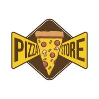 Pizza memorizzare logo design modello vettore