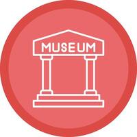 Museo linea Multi cerchio icona vettore