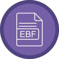 ebf file formato linea Multi cerchio icona vettore