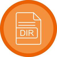 dir file formato linea Multi cerchio icona vettore