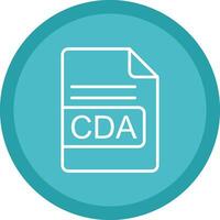 cda file formato linea Multi cerchio icona vettore