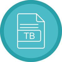 tb file formato linea Multi cerchio icona vettore