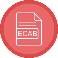 ecab file formato linea Multi cerchio icona vettore