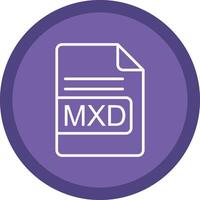 mxd file formato linea Multi cerchio icona vettore