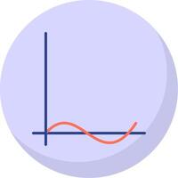 onda grafico piatto bolla icona vettore