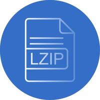 lzip file formato piatto bolla icona vettore