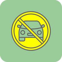 Proibito cartello glifo pendenza angolo icona vettore