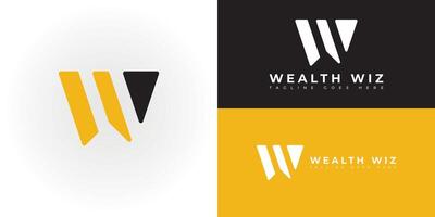 astratto iniziale arrotondato lettera w o ww logo nel nero giallo colore isolato su multiplo sfondo colori. il logo è adatto per attività commerciale e consulenza icona logo design ispirazione modelli. vettore