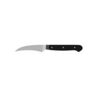 cucina sbucciare coltello piatto design illustrazione isolato su bianca sfondo. peeling coltello con plastica maniglia piatto design. poco torneo coltello cartello icona. sbucciare coltello cartone animato clipart. vettore