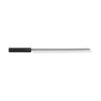 Burja, di fabbricazione giapponese prosciutto coltello piatto design illustrazione isolato su bianca sfondo. un' tradizionale giapponese cucina coltello con un' acciaio lama e di legno maneggiare. vettore