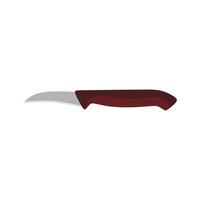 cucina sbucciare coltello piatto design illustrazione isolato su bianca sfondo. peeling coltello con plastica maniglia piatto design. poco torneo coltello cartello icona. sbucciare coltello cartone animato clipart. vettore