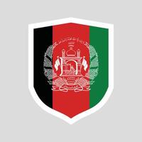 afghanistan bandiera nel scudo forma vettore