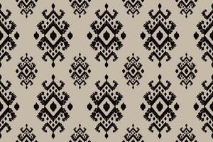 ikat tribale indiano senza soluzione di continuità modello. etnico azteco tessuto tappeto mandala ornamento nativo boho gallone tessile.geometrico africano americano orientale tradizionale illustrazioni. ricamo stile. vettore